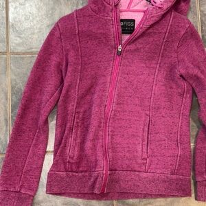 Figs Kids Magenta Zip-Up Hoodie